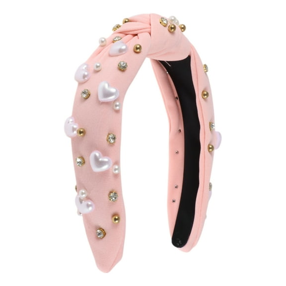 Unique Bargains 1 Pc Headband Knotted Hair Accessories for Women Light Pink
