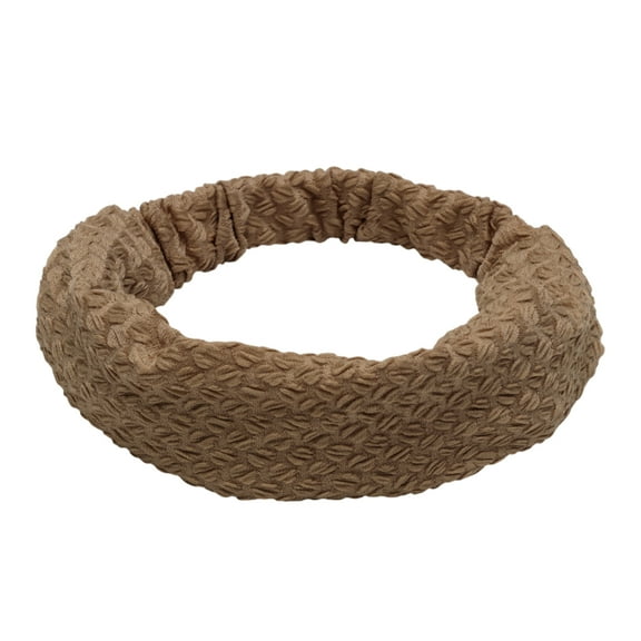 Unique Bargains 1 Pc Headband Lace Double Layer Wide Hairband for Women Coffee Color