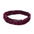thumbnail image 1 of Unique Bargains 1 Pc Headband Lace Hollow Wide Hairband for Women Wine Red, 1 of 5