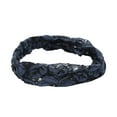 thumbnail image 1 of Unique Bargains 1 Pc Headband Lotus Wide Lace Hairband for Women Navy Blue, 1 of 5