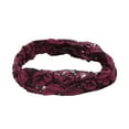 thumbnail image 1 of Unique Bargains 1 Pc Headband Lotus Wide Lace Hairband for Women Purple Red, 1 of 5