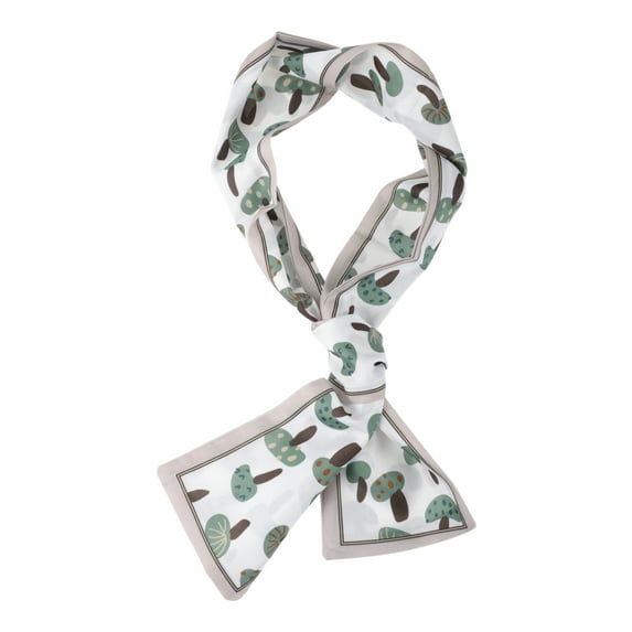 Unique Bargains 1 Pc Headband Mushrooms Satin Hairband for Women Beige Coffee Color