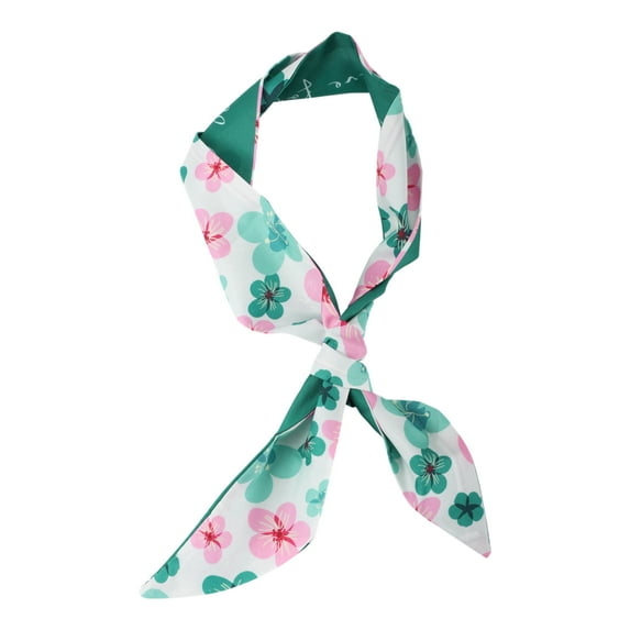 Unique Bargains 1 Pc Headband Patterns Satin Hairband for Women Pink Green