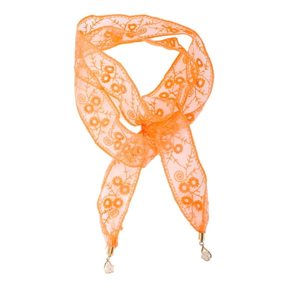Unique Bargains 1 Pc Headband Pendants Lace Hairband for Women Orange