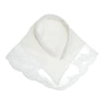 thumbnail image 1 of Unique Bargains 1 Pc Headband Plaid Lace Triangle Hair Accessories for Women Beige, 1 of 5