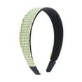 thumbnail image 1 of Unique Bargains 1 Pc Headband Plaid Wide Hair Accessories for Women Green, 1 of 5
