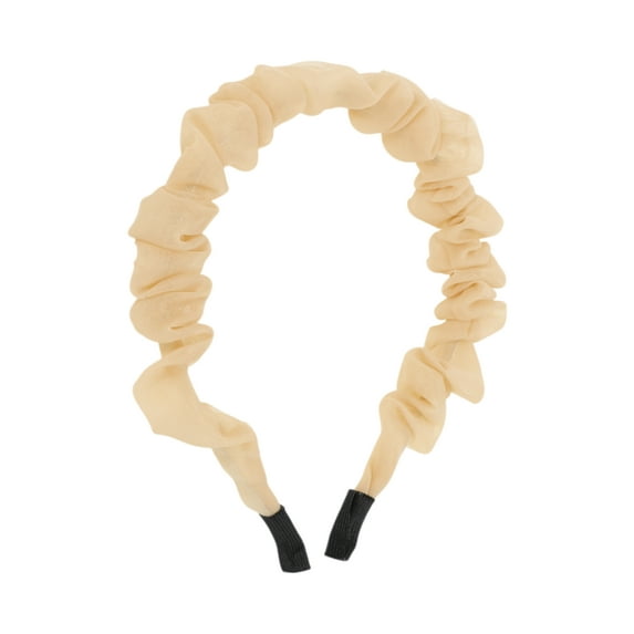 Unique Bargains 1 Pc Headband Pleats Hair Accessories for Women Light Coffee Color