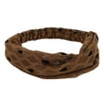 thumbnail image 1 of Unique Bargains 1 Pc Headband Polka Dot Lace Wide Hairband for Women Khaki, 1 of 5