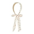 thumbnail image 1 of Unique Bargains 1 Pc Headband Polkadot Ribbon Hair Accessories for Women Beige Black, 1 of 5