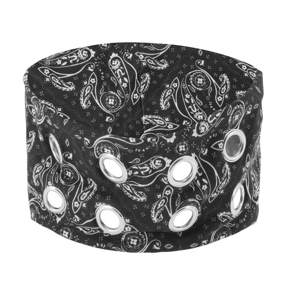 Unique Bargains 1 Pc Headband Punk Style Paisley Hairband for Women Black