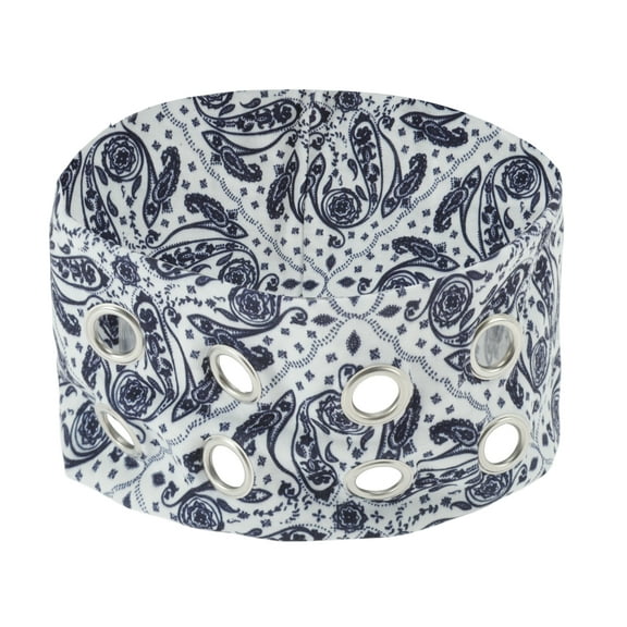 Unique Bargains 1 Pc Headband Punk Style Paisley Hairband for Women White