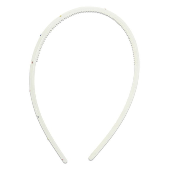 Unique Bargains 1 Pc Headband Rhinestones Thin Hair Accessories Beige