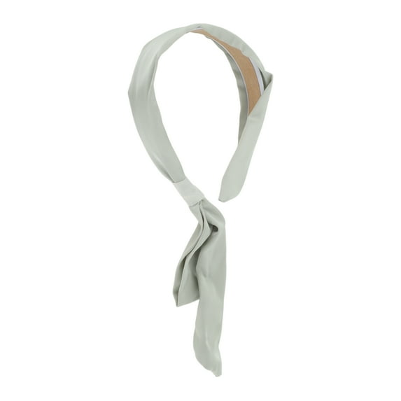 Unique Bargains 1 Pc Headband Ribbon Satin Hair Accessories for Women Green