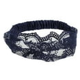 thumbnail image 1 of Unique Bargains 1 Pc Headband Rose Lace Hairband for Women Navy Blue, 1 of 5