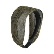 Unique Bargains 1 Pc Headband Shiny Silk Lace Hair Accessories for Women Gold Tone