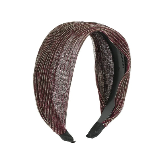 Unique Bargains 1 Pc Headband Shiny Silk Lace Hair Accessories for Women Purple