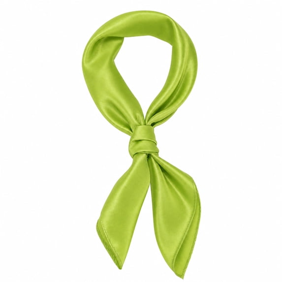 Unique Bargains 1 Pc Headband Solid Satin Square Hair Scarf Hair accessory Light Green