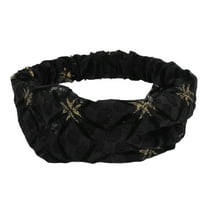 Unique Bargains 1 Pc Headband Star Wide Hairband for Women Black