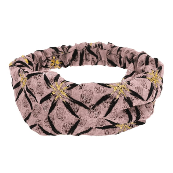 Unique Bargains 1 Pc Headband Star Wide Hairband for Women Pink