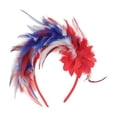 thumbnail image 1 of Unique Bargains 1 Pc Headband Three Colors Feathers Hair Accessories for Women Red White, 1 of 5