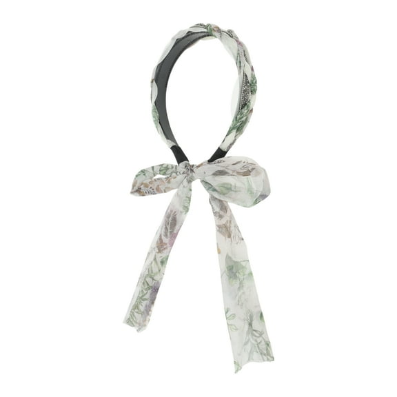 Unique Bargains 1 Pc Headband Vintage Chiffon Hair Accessories for Women Beige