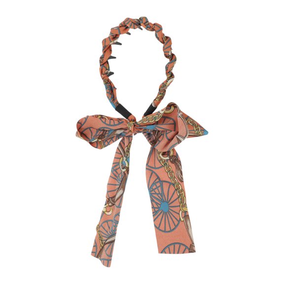 Unique Bargains 1 Pc Headband Vintage Ribbon Hair Accessories for Women Orange