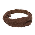 thumbnail image 1 of Unique Bargains 1 Pc Headband Wide Elastic Texture Hairband for Women Coffee Color, 1 of 5