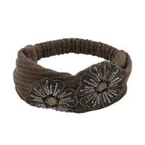 Unique Bargains 1 Pc Headband Wide Five Petals Hairband for Women Coffee Color