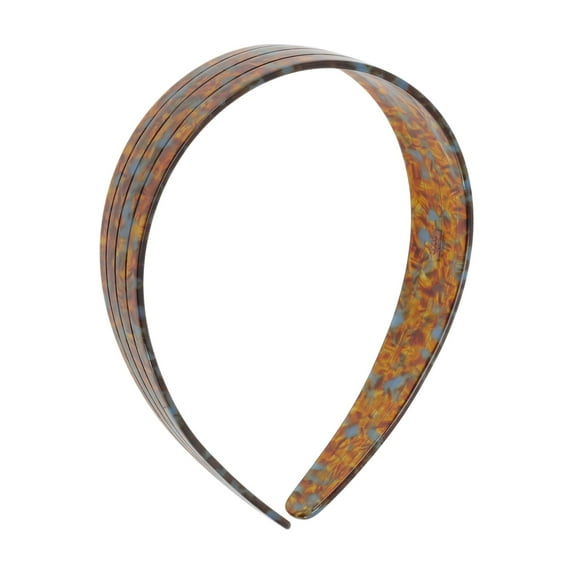 Unique Bargains 1 Pc Headband Wide Hair Accessories Blue Brown Colorful