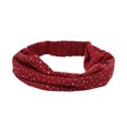 thumbnail image 1 of Unique Bargains 1 Pc Headband Wide Lace Design Hairband for Women Wine Red, 1 of 5