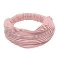 thumbnail image 1 of Unique Bargains 1 Pc Headband Wide Solid Texture Hairband for Women Pink, 1 of 5