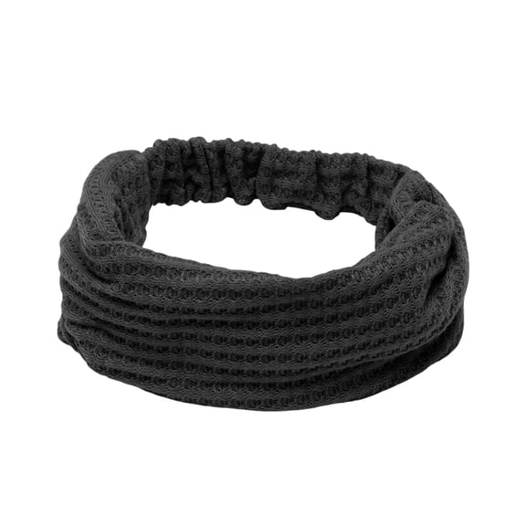 Unique Bargains 1 Pc Headband Wide Solid Textured Hairband for Women Black