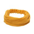 thumbnail image 1 of Unique Bargains 1 Pc Headband Wide Solid Textured Hairband for Women Yellow, 1 of 5