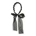 thumbnail image 1 of Unique Bargains 1 Pc Headband Wide Tooth Ribbon Hair Accessories for Women Black, 1 of 5
