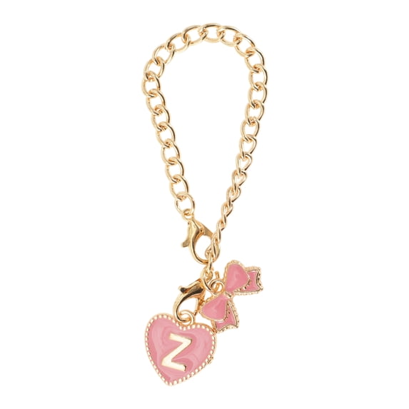 Unique Bargains 1 Pc Heart Bow Letter Z Water Cup Pendant for Travelling Pink Alloy