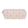 thumbnail image 1 of Unique Bargains 1 Pc Heart Bow Print Style Drawstring Makeup Bag for Vacation Pink Polyester, 1 of 5