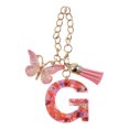 thumbnail image 1 of Unique Bargains 1 Pc Heart Sequin Letter G Butterfly Tassel Pendant Water Cup Pendant Pink Metal Resin, 1 of 5
