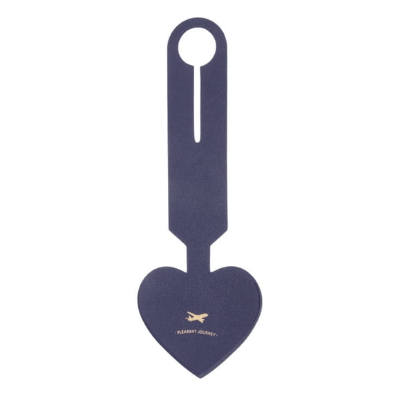 Unique Bargains 1 Pc Heart Shape Luggage Tag for Travelling Deep Blue Polyurethane