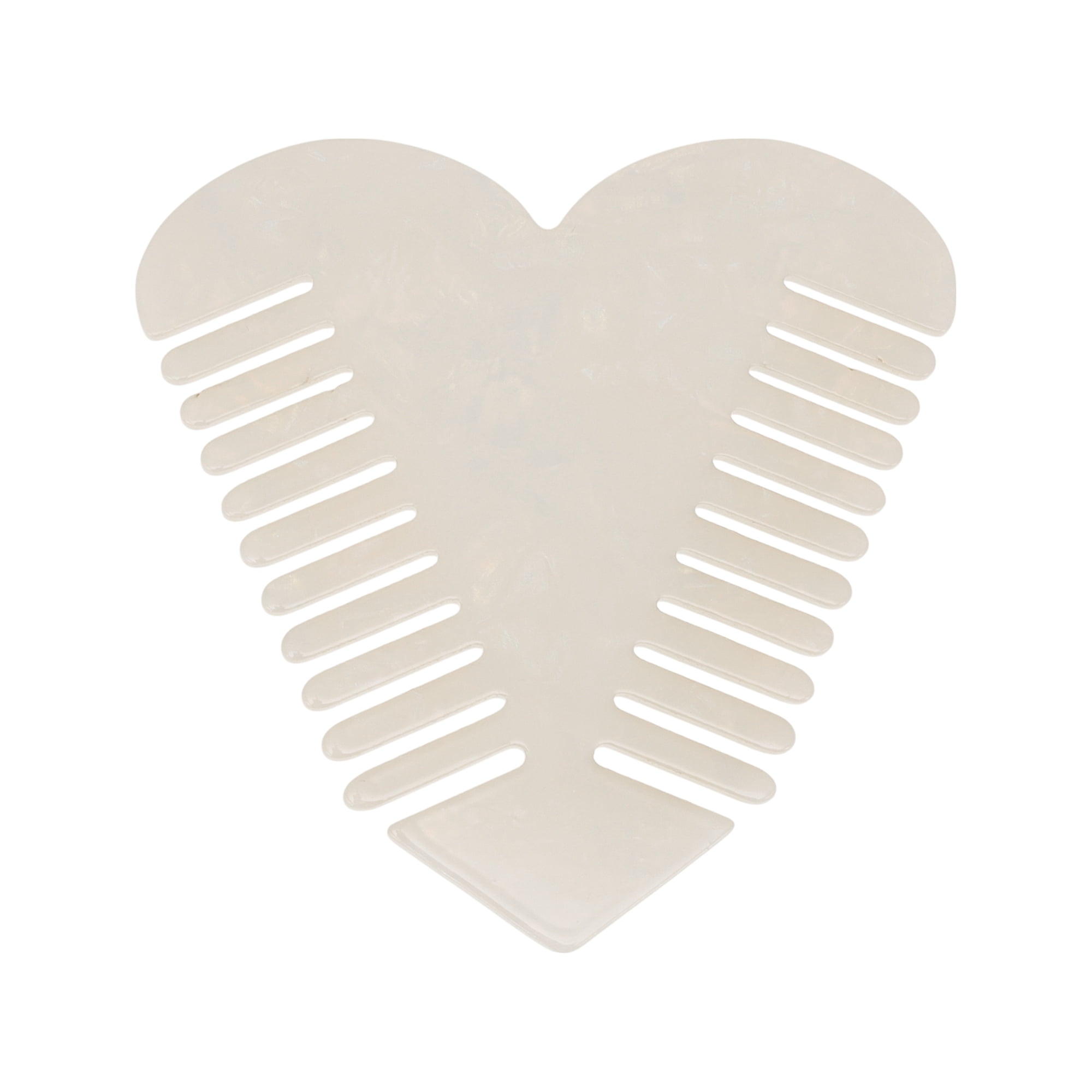 Unique Bargains 1 Pc Heart Shaped Hair Comb for Effortless Hair Care Styling Clear