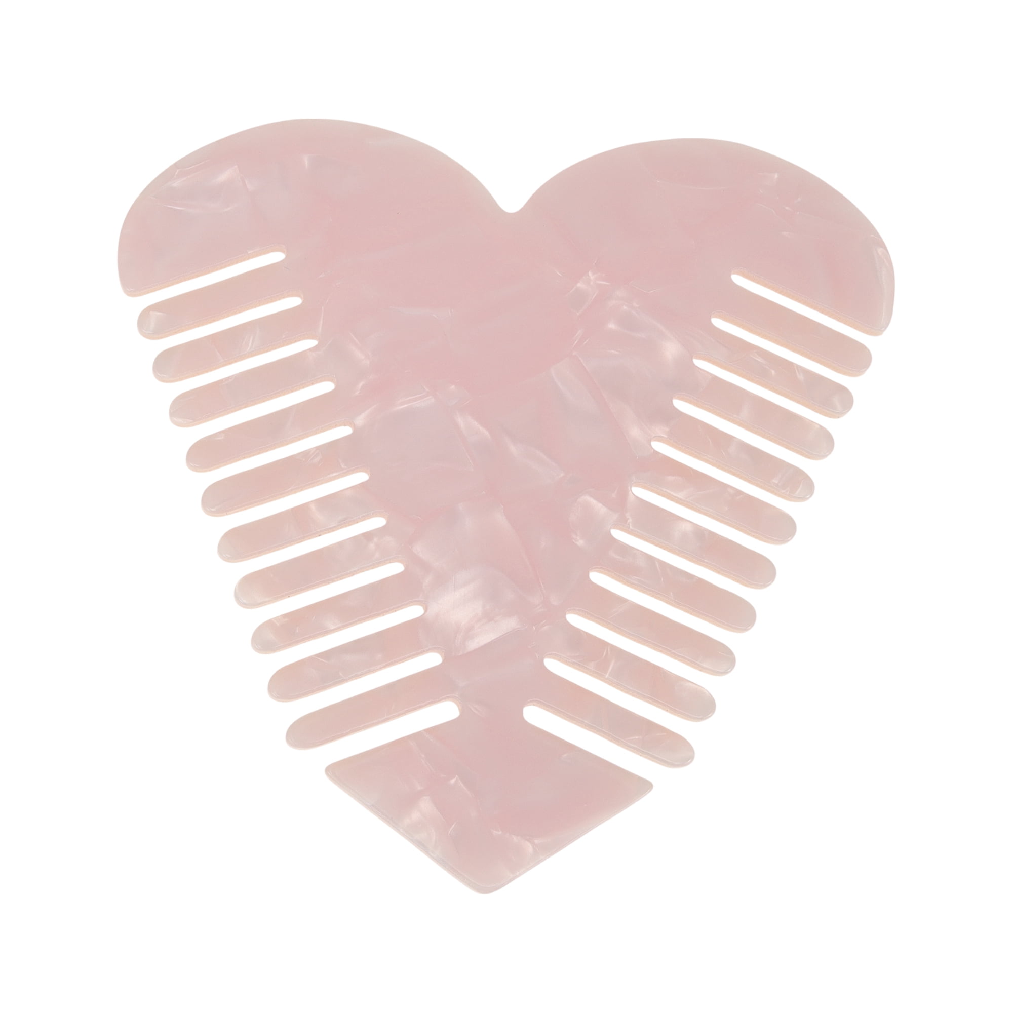 Unique Bargains 1 Pc Heart Shaped Hair Comb for Effortless Hair Care Styling White
