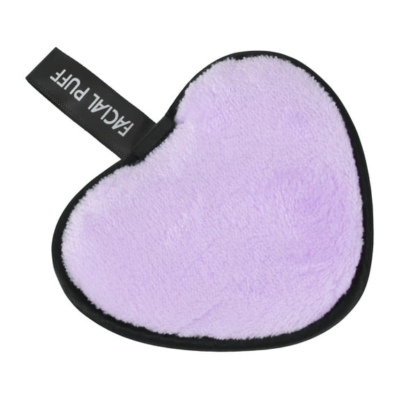 Unique Bargains 1 Pc Heart-shaped Facial Sponges 3.94"x3.15" Light Purple