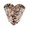thumbnail image 1 of Unique Bargains 1 Pc Heart-shaped Hair Comb Black Brown Acetate Sheet, 1 of 5