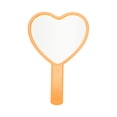 thumbnail image 1 of Unique Bargains 1 Pc Heart-shaped Handheld Mirror for Vacation Travel Yellow Plastic Glass, 1 of 5