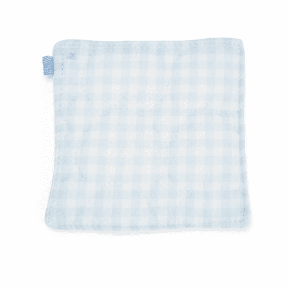 Unique Bargains 1 Pc Heart-shaped Quilting Drink Coaster Blue Cotton Fabric
