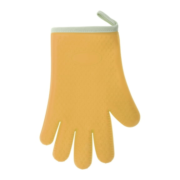Unique Bargains 1 Pc Heatproof Oven Mitts for Kitchen Yellow