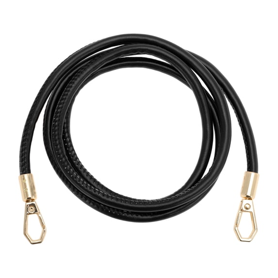 Unique Bargains 1 Pc Hexagonal Buckle Handbag Strap for Office Black PU Metal