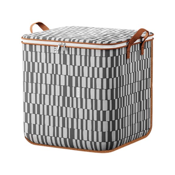 Unique Bargains 1 Pc High Capacity Storage Bag Storage Bins 18.90"x17.32"x18.90" Gray Non-woven Fabric