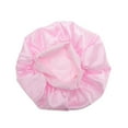 thumbnail image 1 of Unique Bargains 1 Pc High Elasticity Shower Cap for Bathroom Pink Satin Fabric, 1 of 6
