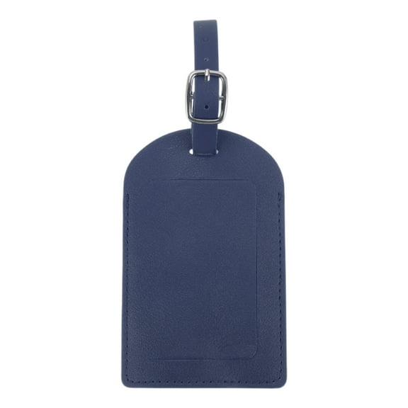 Unique Bargains 1 Pc Horizontal Flip Luggage Tag for Travelling Deep Blue Polyurethane