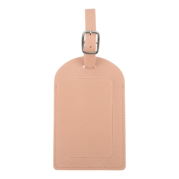 Unique Bargains 1 Pc Horizontal Flip Luggage Tag for Travelling Pink Polyurethane